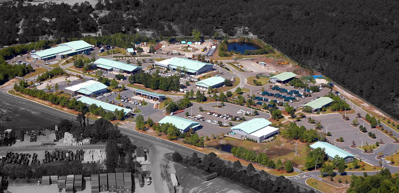 An arial view of the Wilmington Operations Complex
