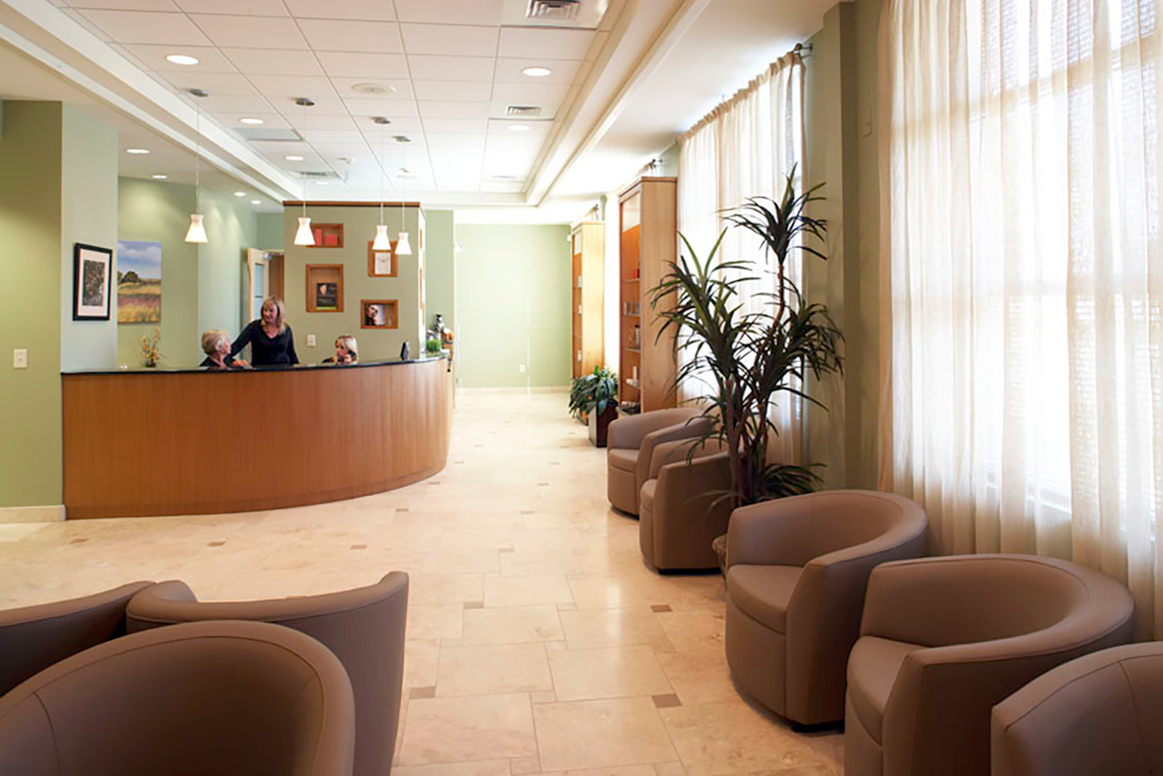 The entrance foyer at Wilmington Plastic Surgery